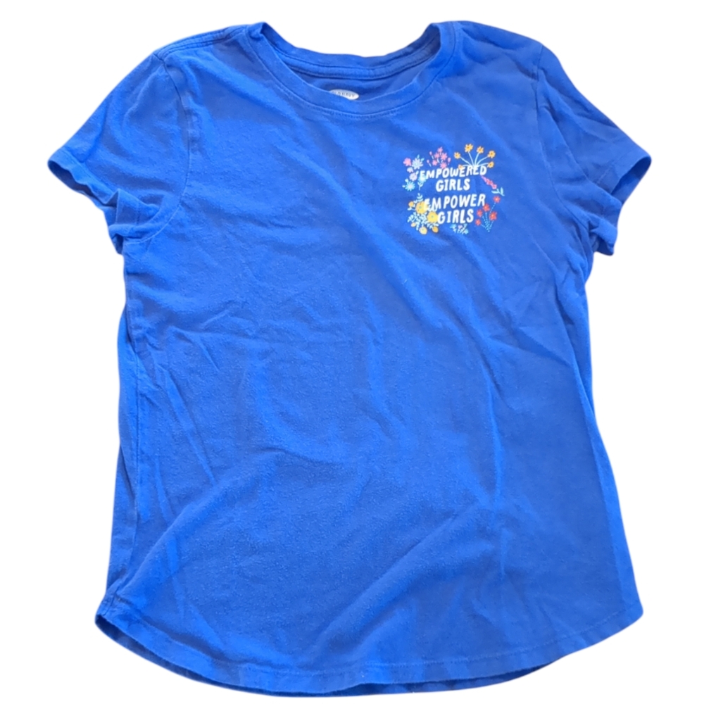 🍁2/$7🍁OLD NAVY Blue Empowered Girls Tee Shirt